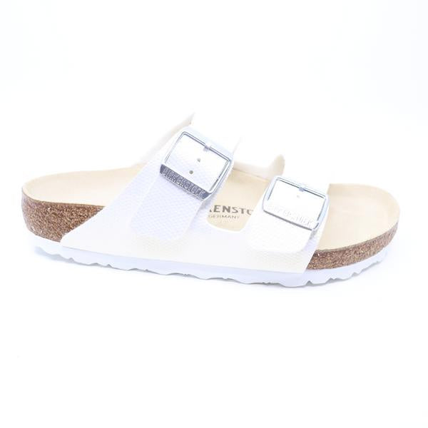 Birkenstock Arizona Shiny Lizard White