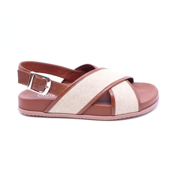 Chrissie Sunday Dark Tan Raffia