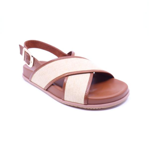 Chrissie Sunday Dark Tan Raffia