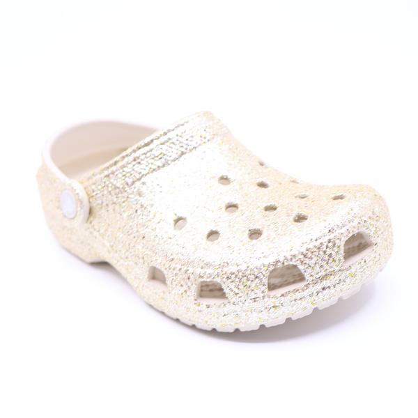 Crocs Chunky Glitter Clog Kids Gold