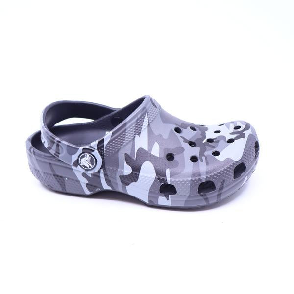 Crocs Classic Camouflage Clog Kids Black Slate Grey