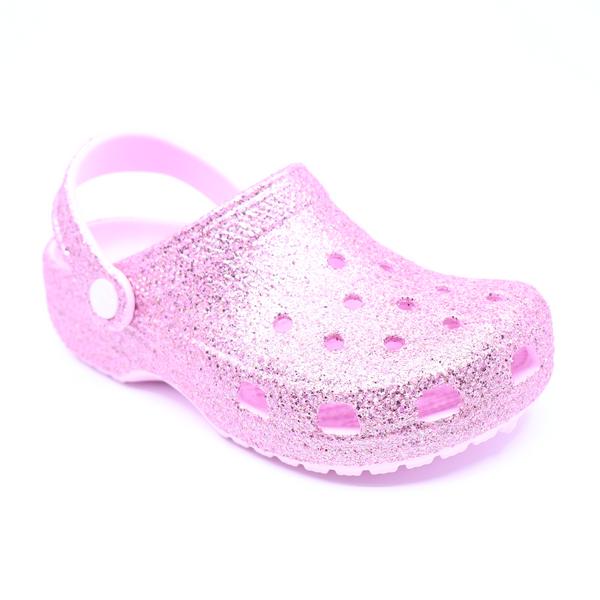 Crocs Classic Chunky Glitter Clog Pink