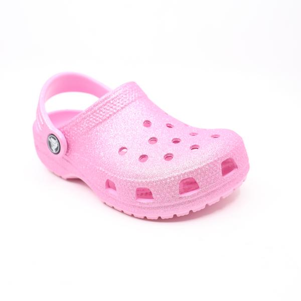 Crocs Classic Clogs Kids Pink Tweed Glitter