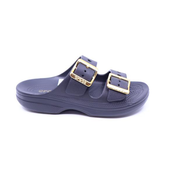 Crocs Saturday Metallic Buckle Sandal Black