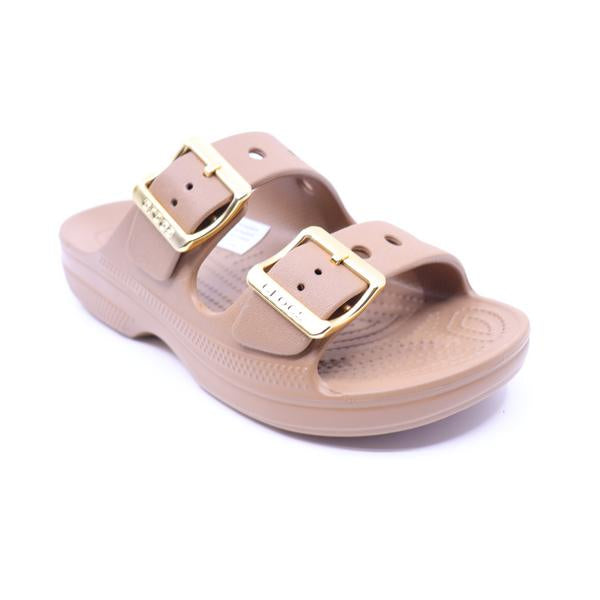 Crocs Saturday Metallic Buckle  Sandal Sepia