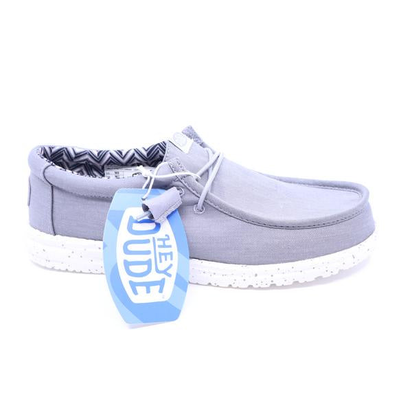 Hey Dude Wally Stretch Canvas Light Grey