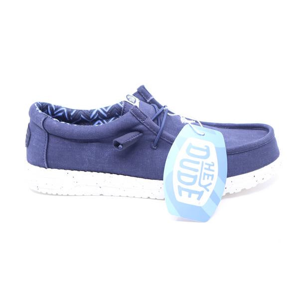Hey Dude Wally Stretch Canvas Navy