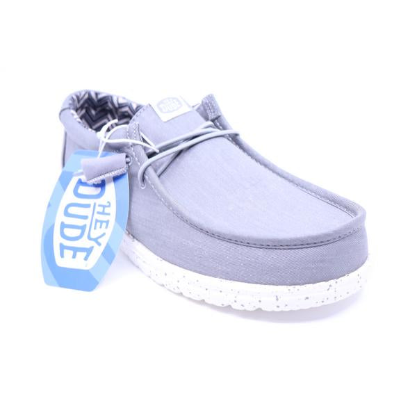 Hey Dude Wally Stretch Canvas Light Grey