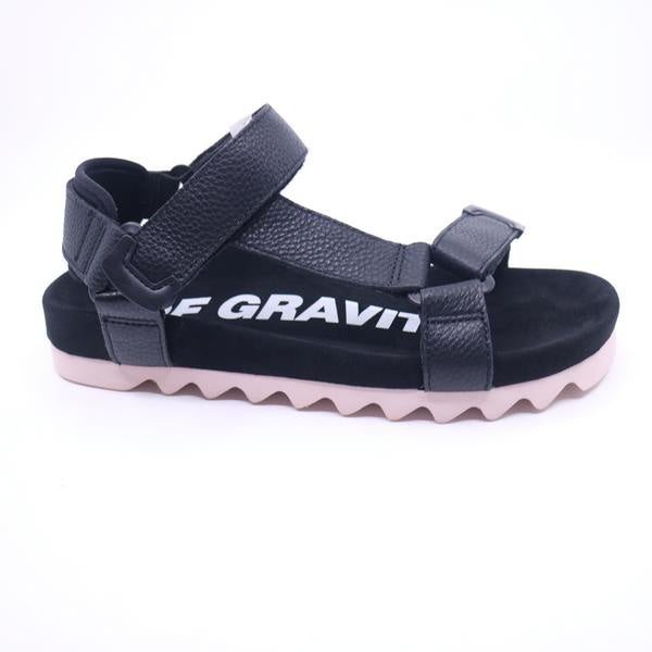 Rollie Sandal Tooth Wedge Black Pink