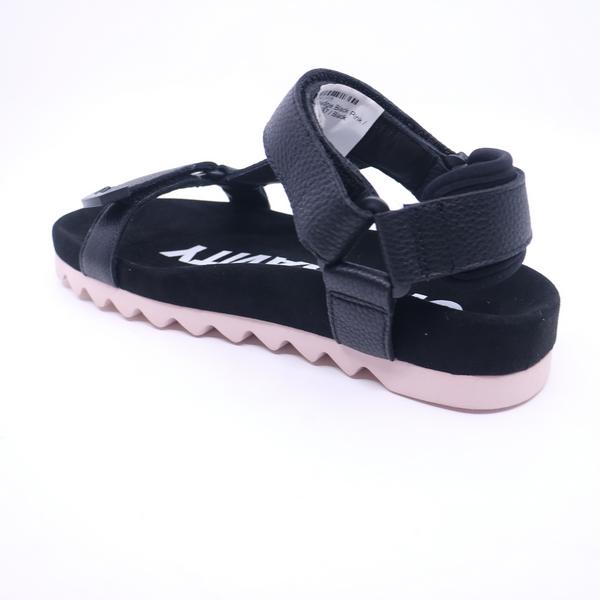 Rollie Sandal Tooth Wedge Black Pink