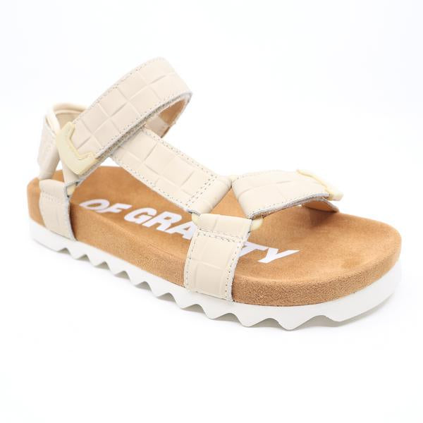 Rollie Sandal Tooth Wedge Bone Croc